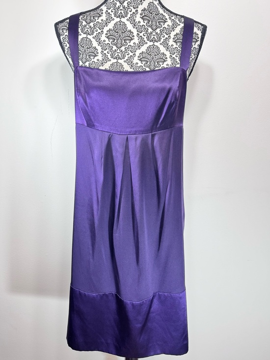 ANTONIO MELANI Dresses & Skirts - Antonio Melani Silk Plum Purple Shiny Stretch Shift Dress Women’s size 8